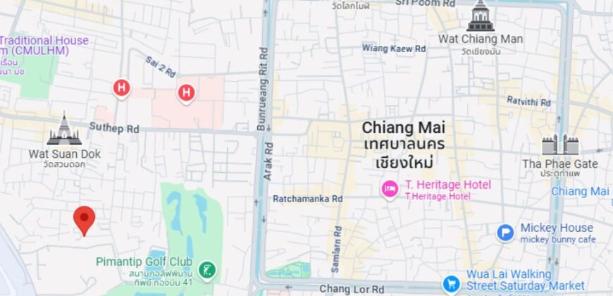 Condo for Rent – Suan Dok, Chiang Mai 1 bedroom