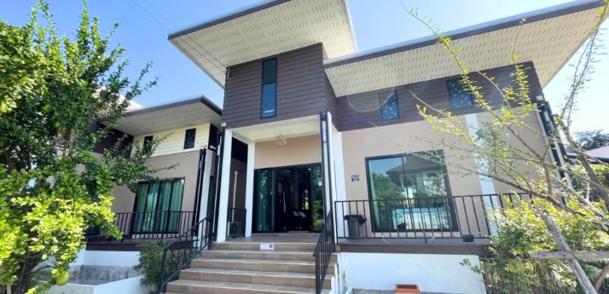 House for Rent in Mae Rim – With Private Pool & Waterfront Garden
